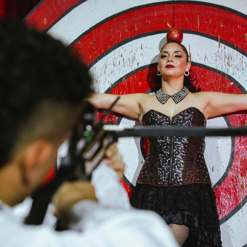 a person holding an umbrella