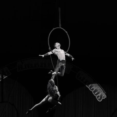 a man jumping in the air