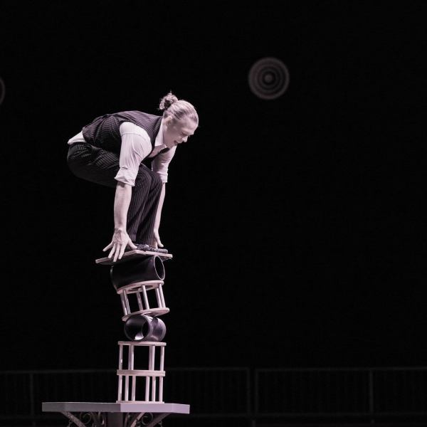 a man jumping in the air