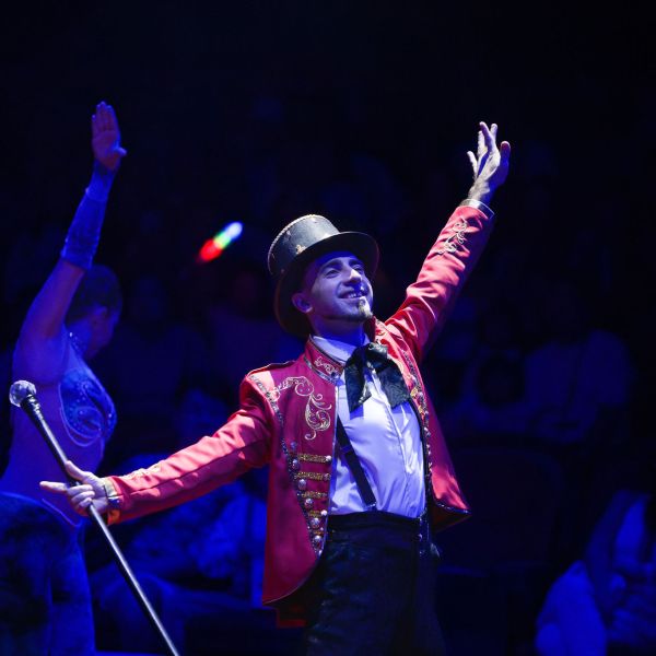 a man standing on a stage