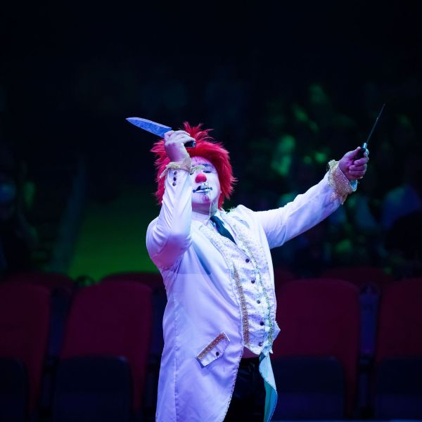 a person standing on a stage