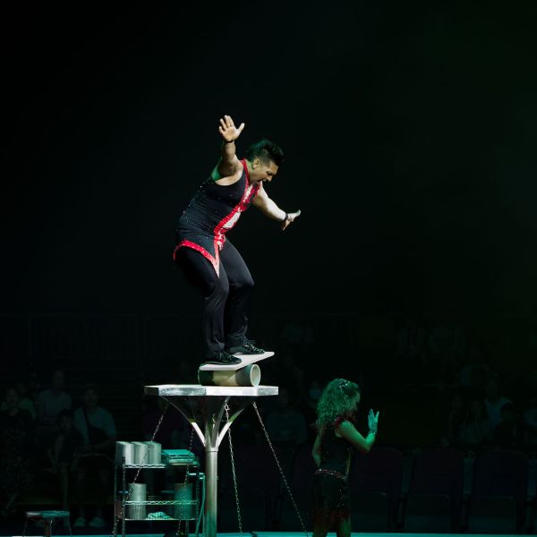 a man jumping in the air